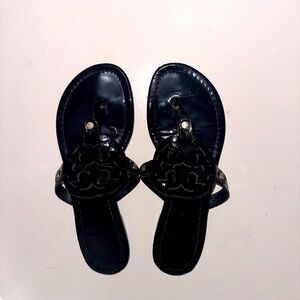 Women Tory Burch MILLER PATENT SANDAL                    Color: Perfect Black